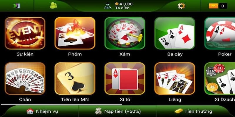 Tổng hợp những game bài hot nhất tại nhà cái 2025 